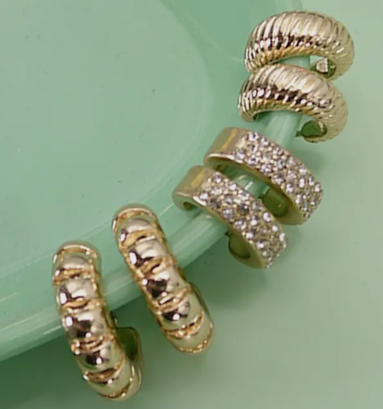 Textured Earring Set