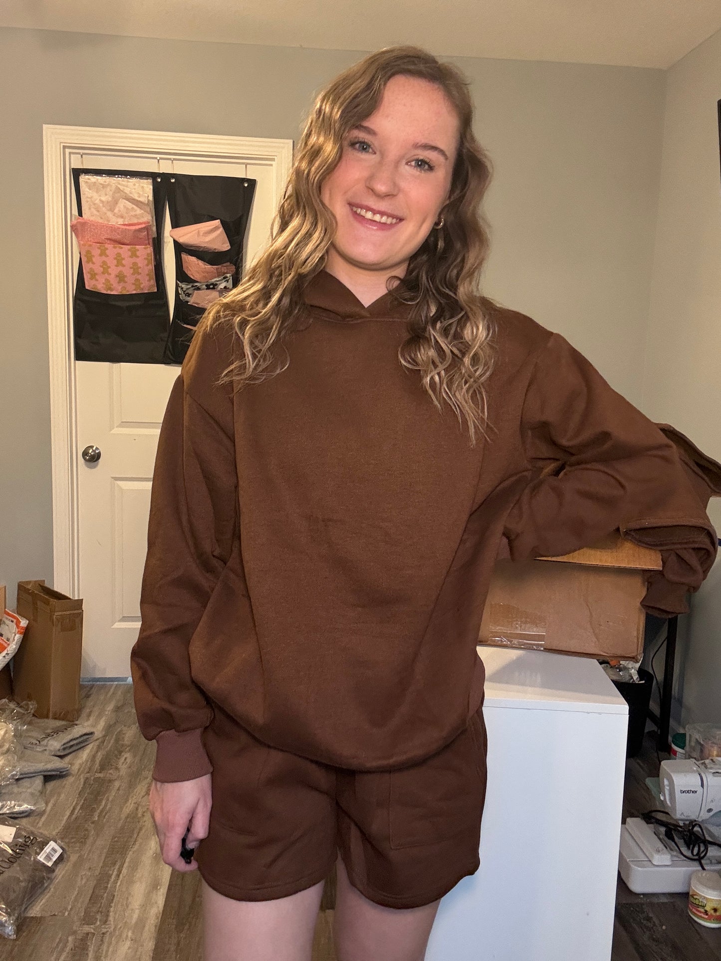 Breezy Hoodie and Sweat Short Set