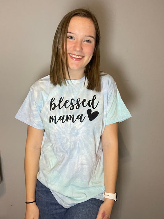 Blessed Mama Tie Dye Shirt