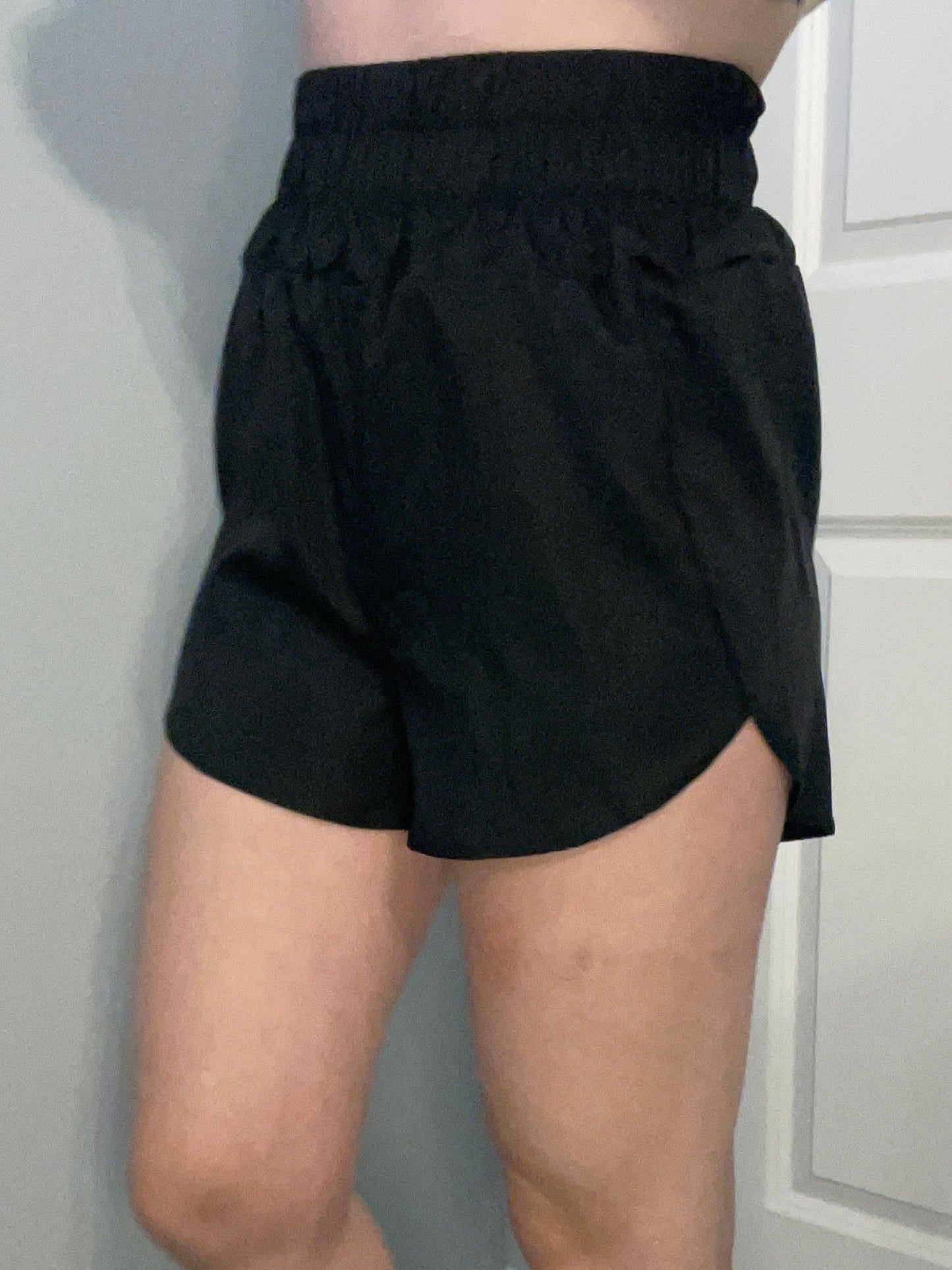 High Waisted Windbreaker Shorts