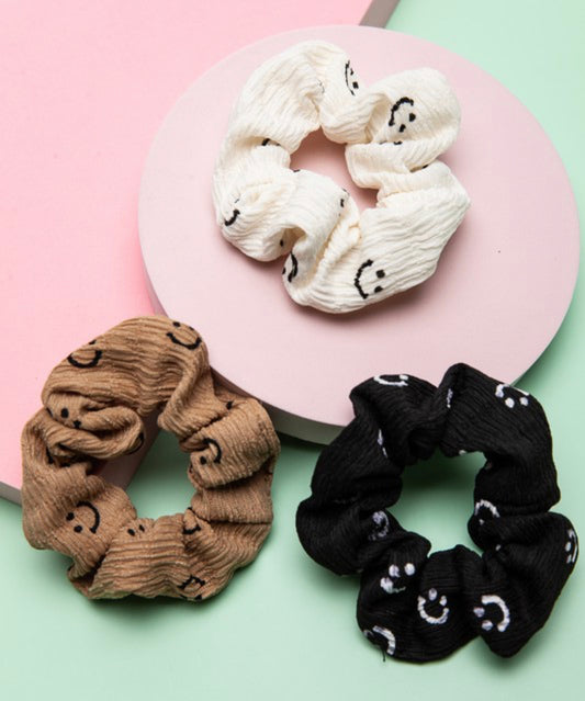 Pack of 3 Smiley Scrunchies