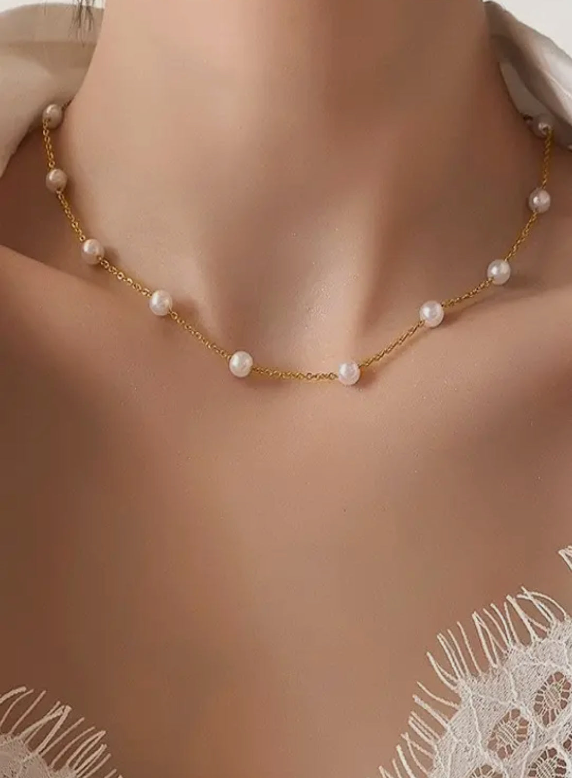 Pearl Station Necklace