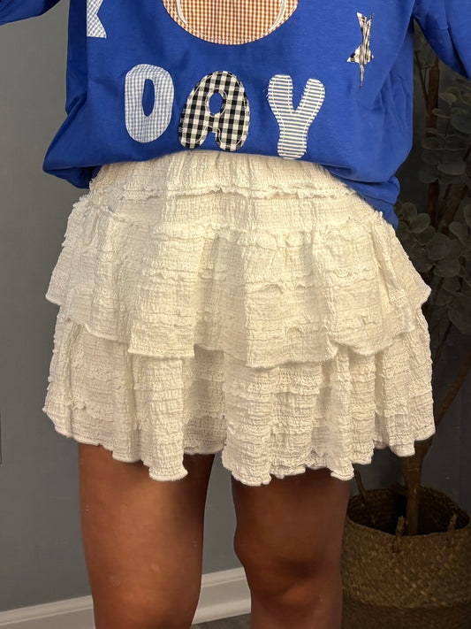 Ruffle Layer Mini Skort