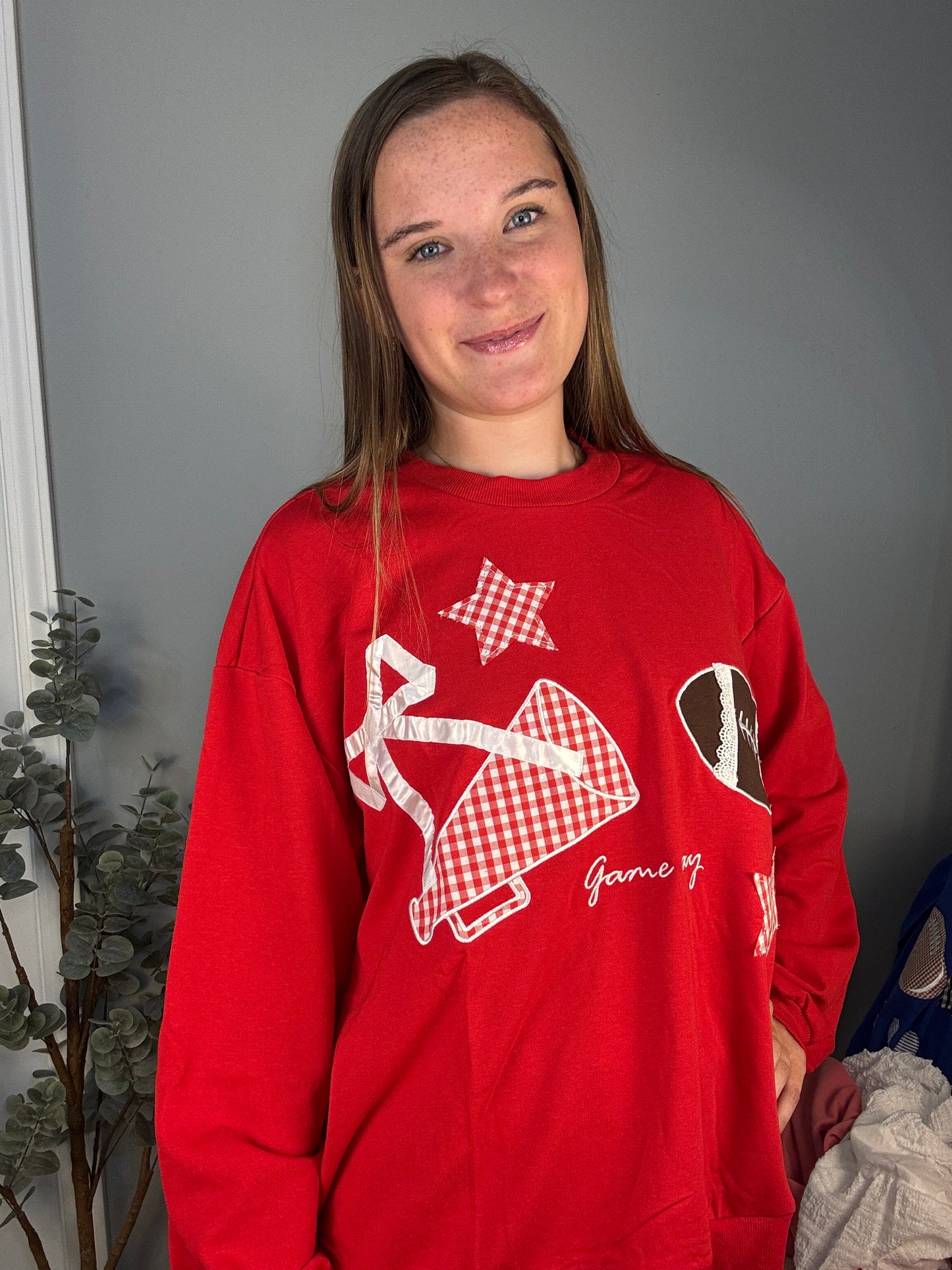 Patchwork Football Crewneck