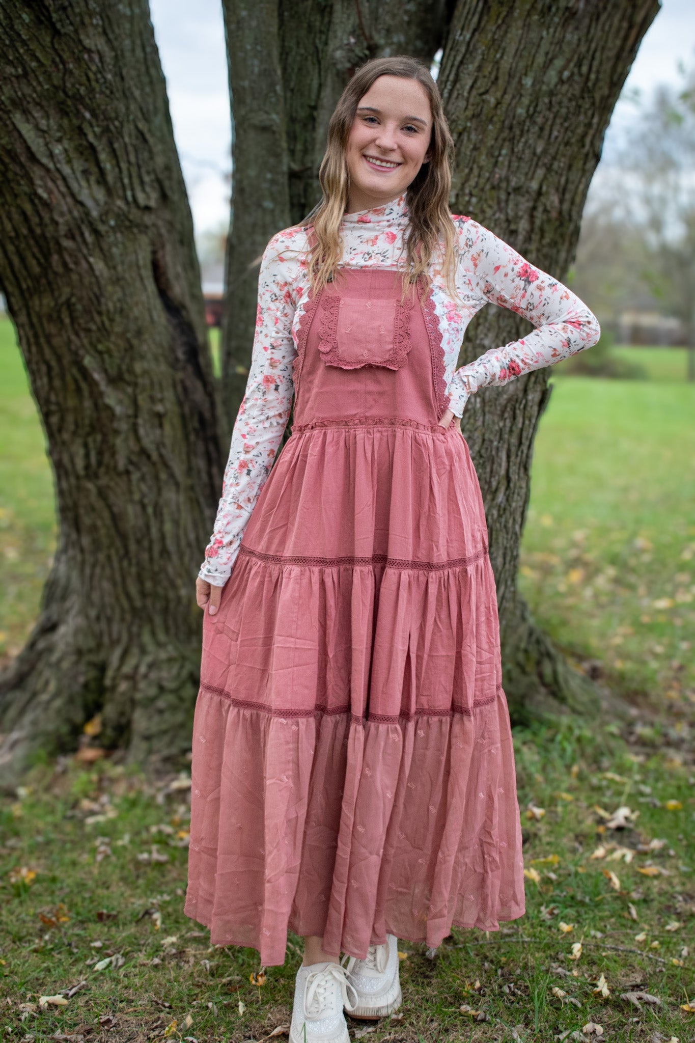 Embroidered Skirtall Dress