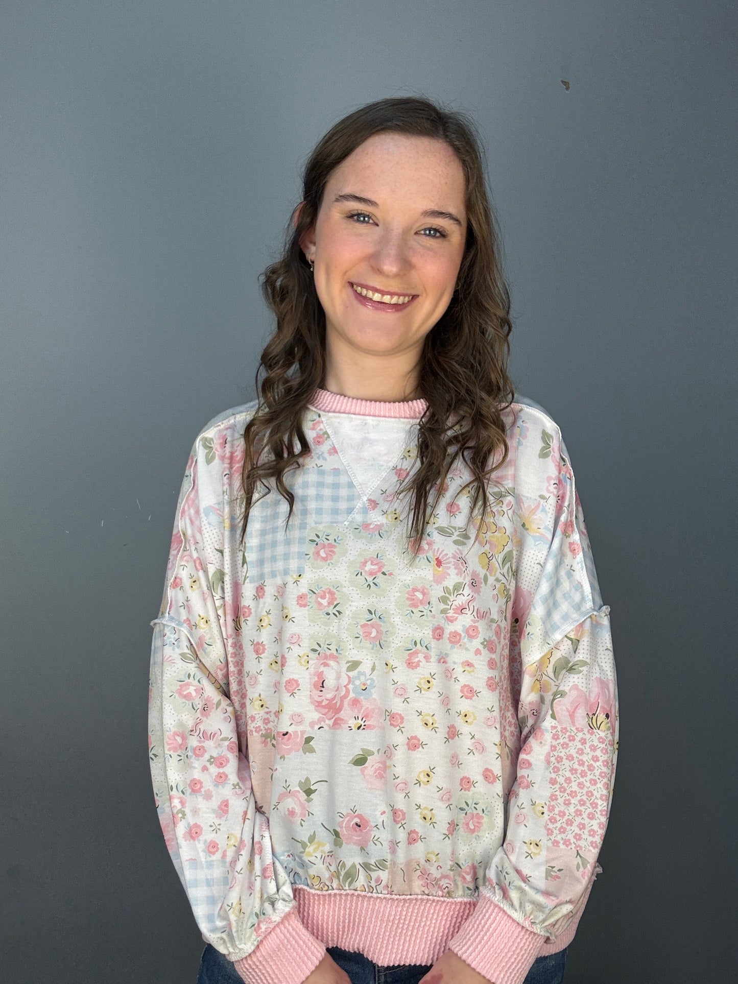 Floral Patchwork Top